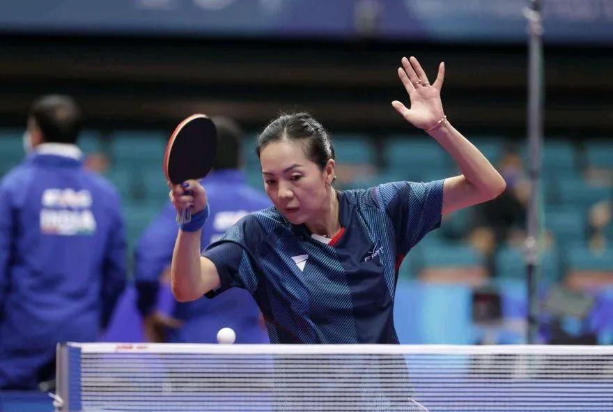 刚刚结束了一场国际乒联世界杯女单小组赛首轮，女单世界排名第24名的法国40岁华裔