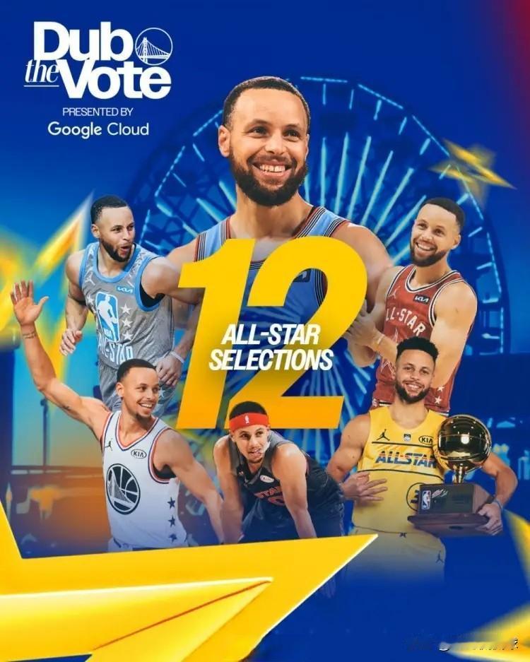 勇士官方真是太懂人情世故了！今天勇士当家球星库里成功入选了2026年NBA西部全