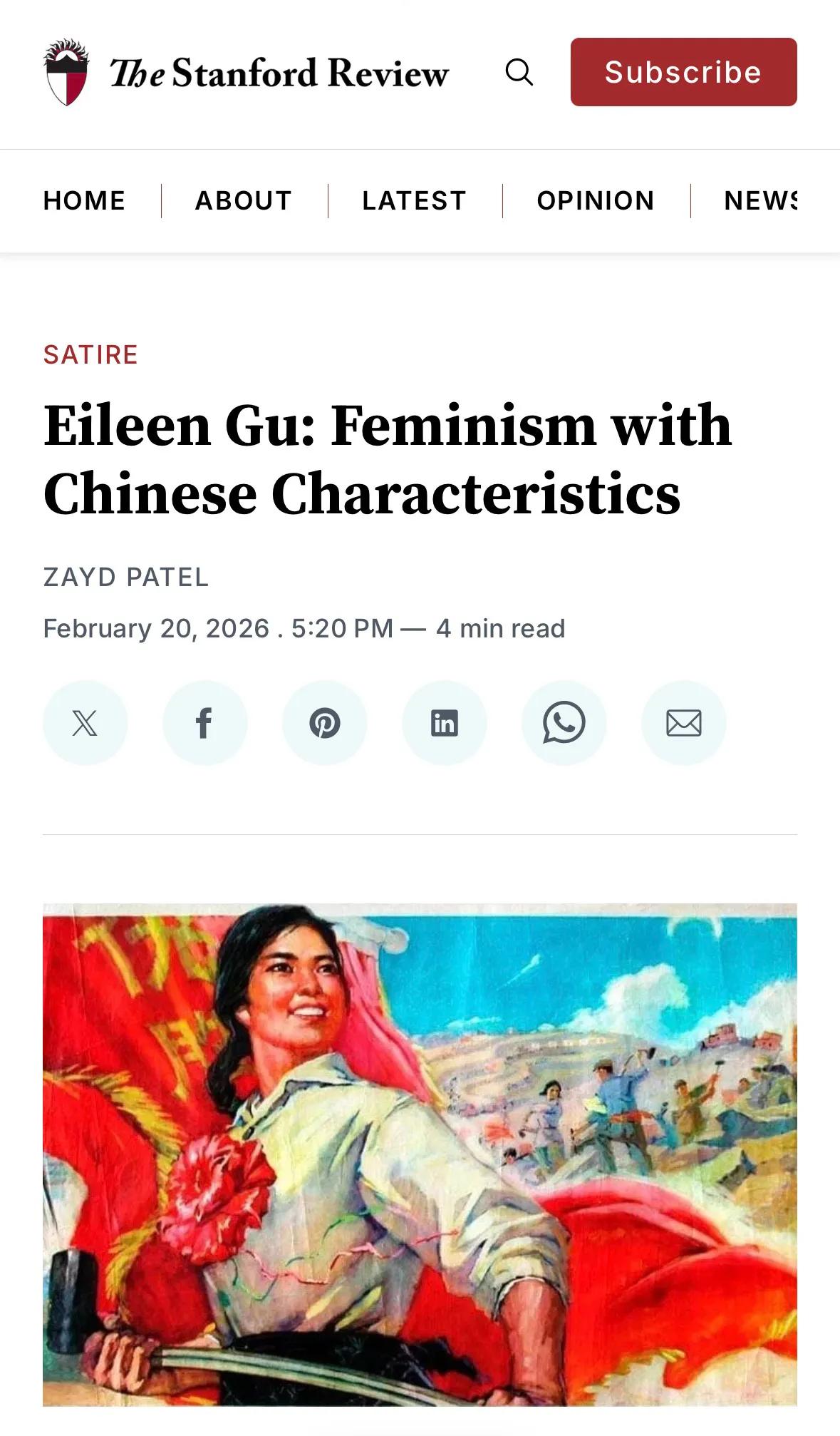 评论谷爱凌最狠的，是她就读的大学斯坦福。最新一期的《斯坦福评论》配上战天斗地