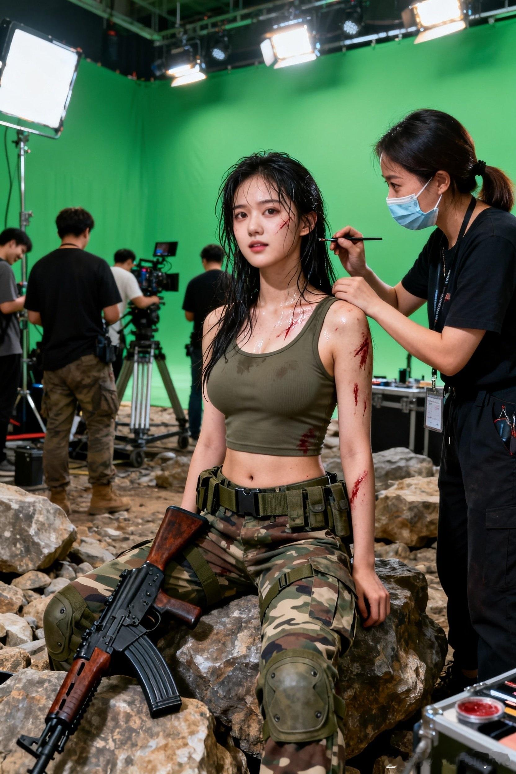 今天主题大不同，我喜欢绿幕合成效果！就是想试试不同的风格，谁想整天演娇小女学生啊