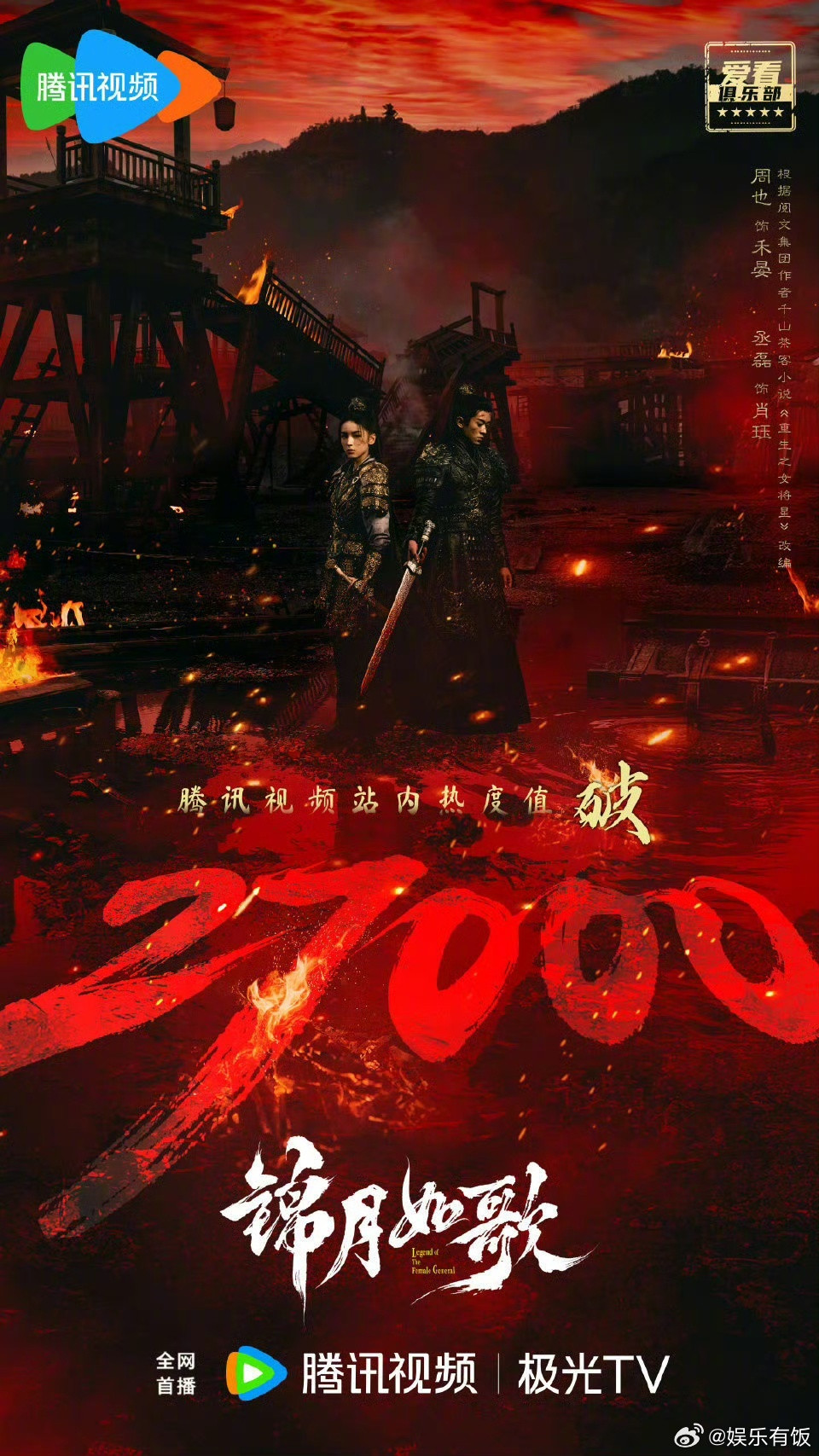 丞磊新剧开播全网涨粉50万真是应了那句男主男配都精彩！首部男主戏《锦月如歌》开