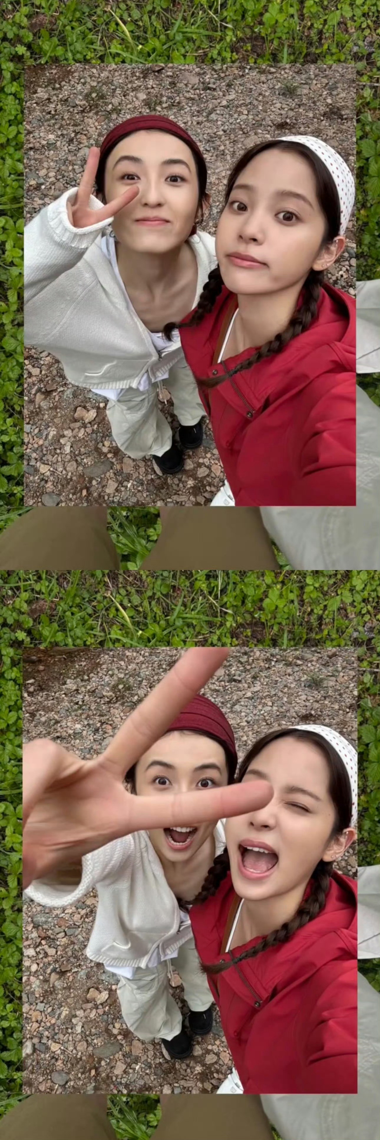 欧阳娜娜张子枫两人完全闺蜜旅行出片模板，太美好了娜天的枫