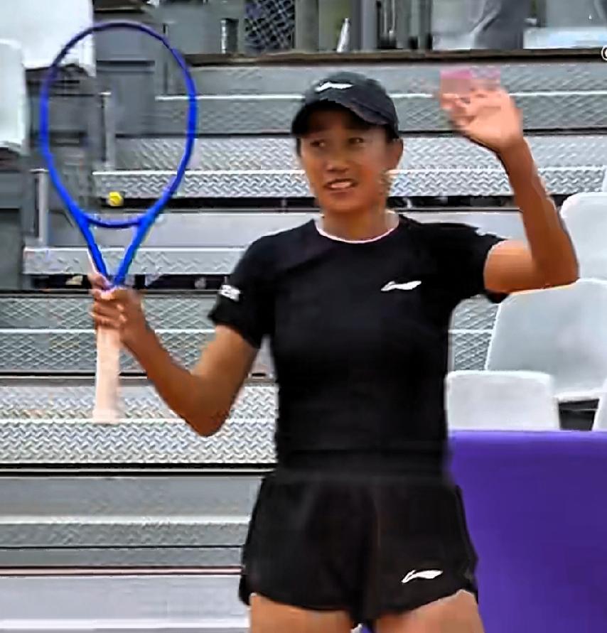 张帅太棒了！挽救5个赛点，又赢球啦！WTA500斯特拉斯堡首轮比赛，张帅以幸运