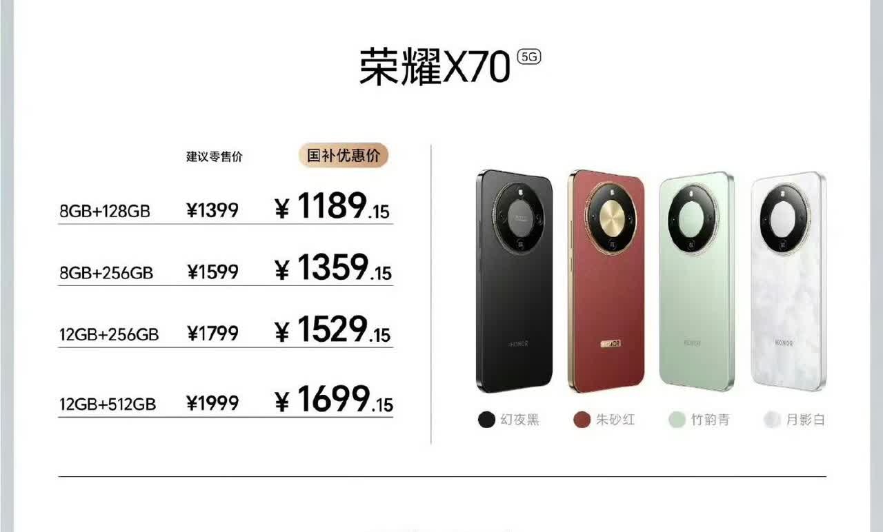 x70原价不太值得购买6gen4是4个a720+4个a520，在荣耀的优化下