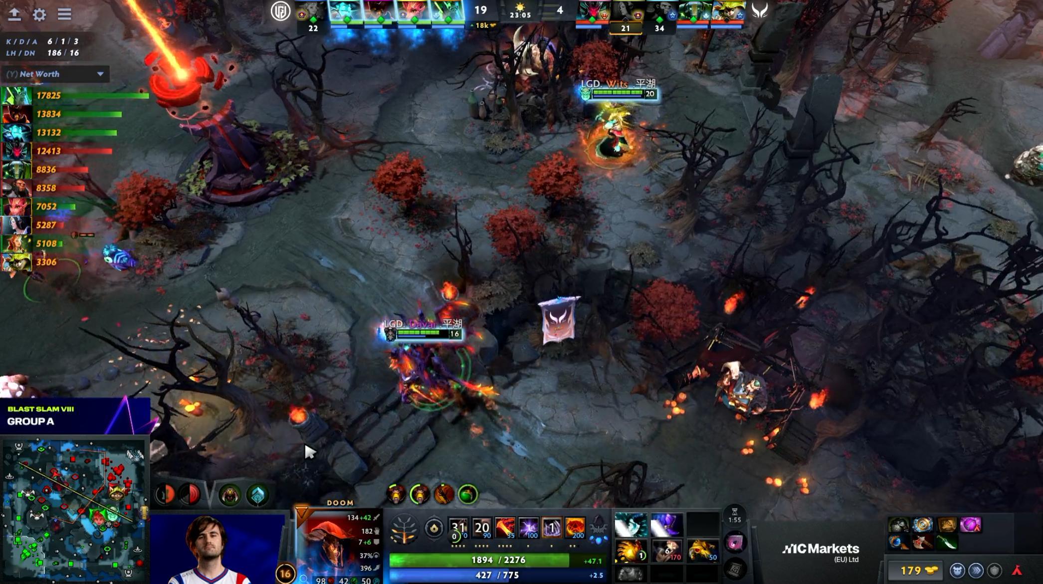 DOTA2BLASTSLAM第八季小组赛A组瑞士轮1-1组XG对阵LGD战队