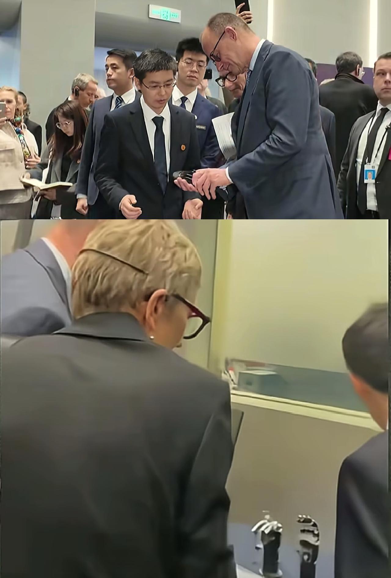 王兴兴用中文给默茨讲解不是因为英语不好而是因为绝对的自信，根本不需要用英文，