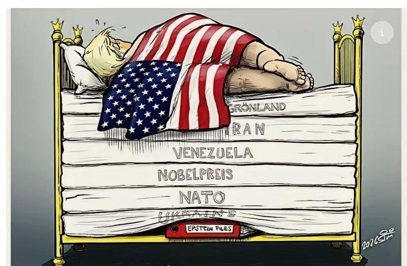 一张图就把当下的欧美政治说清楚了！特朗普高枕无忧：最底下垫着爱泼斯坦文