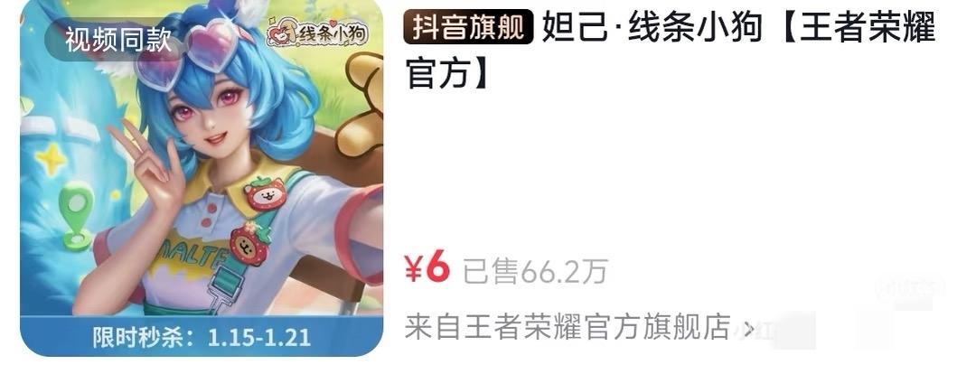 妲己六元皮销量。销冠就这样被对待，出了一个又一个6元皮，6元皮再一次证明了妲