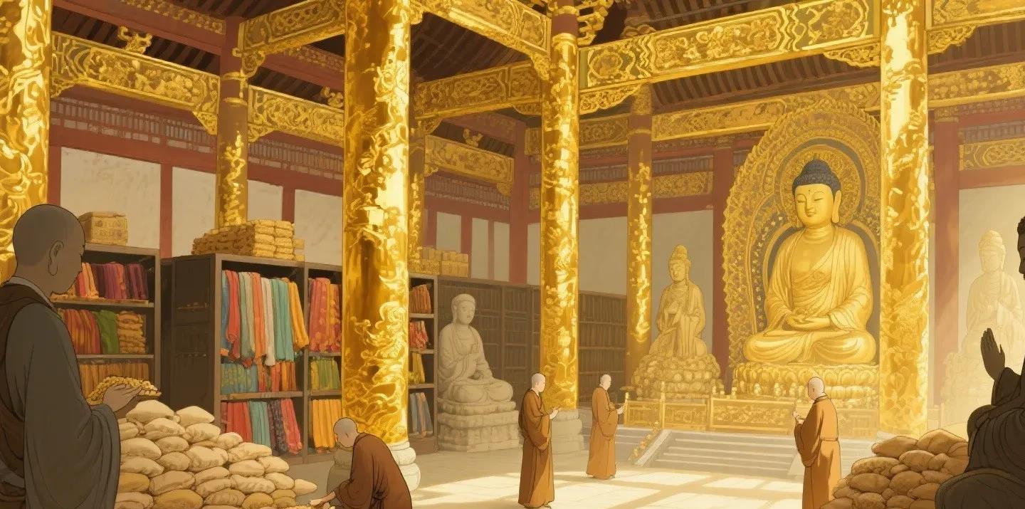 公元845年，大唐朝廷准备削藩，却发现国库没钱了，唐武宗只好找西明寺借钱10万贯