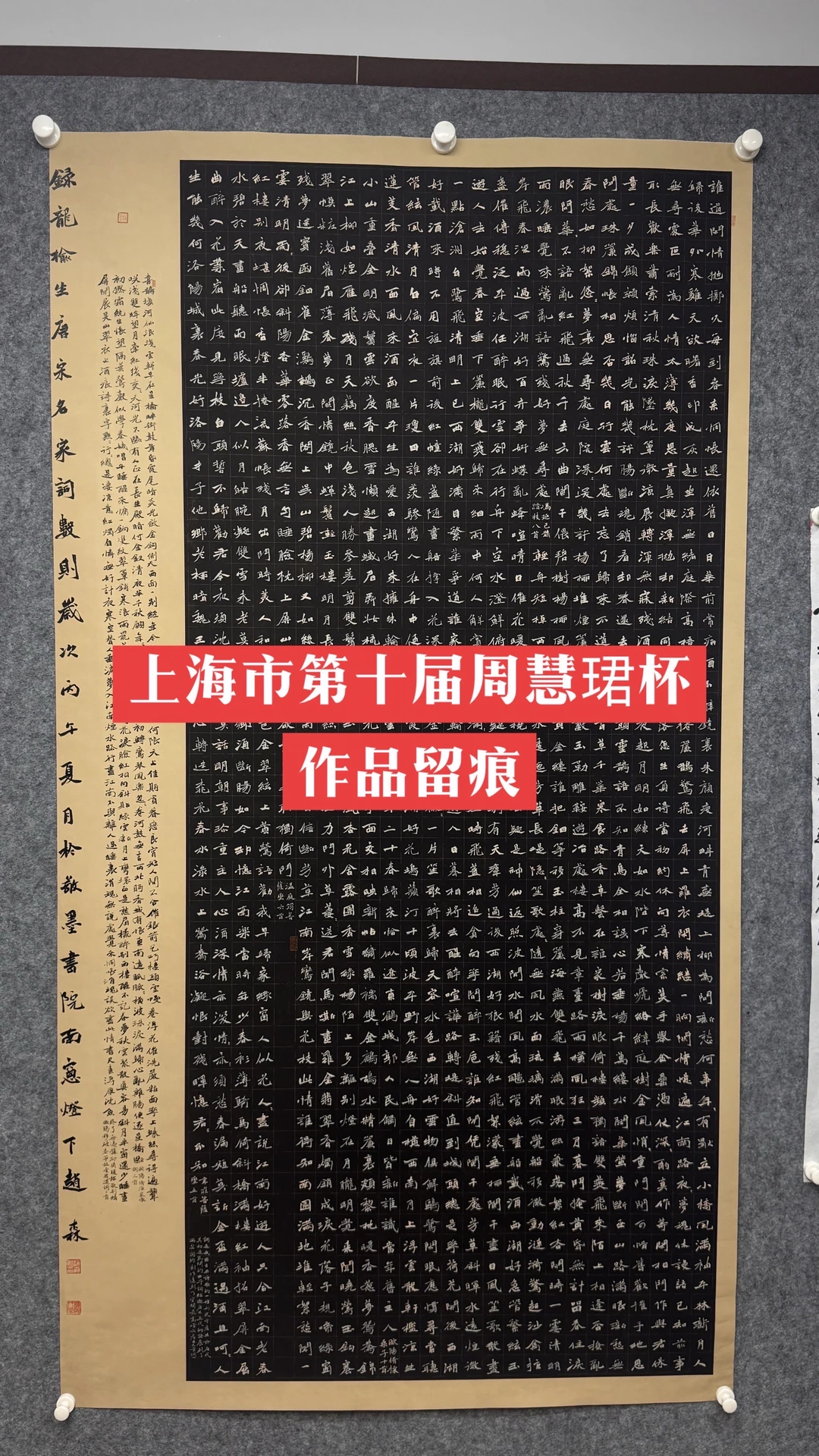 上海市第十届周慧珺杯书法作品投稿作品