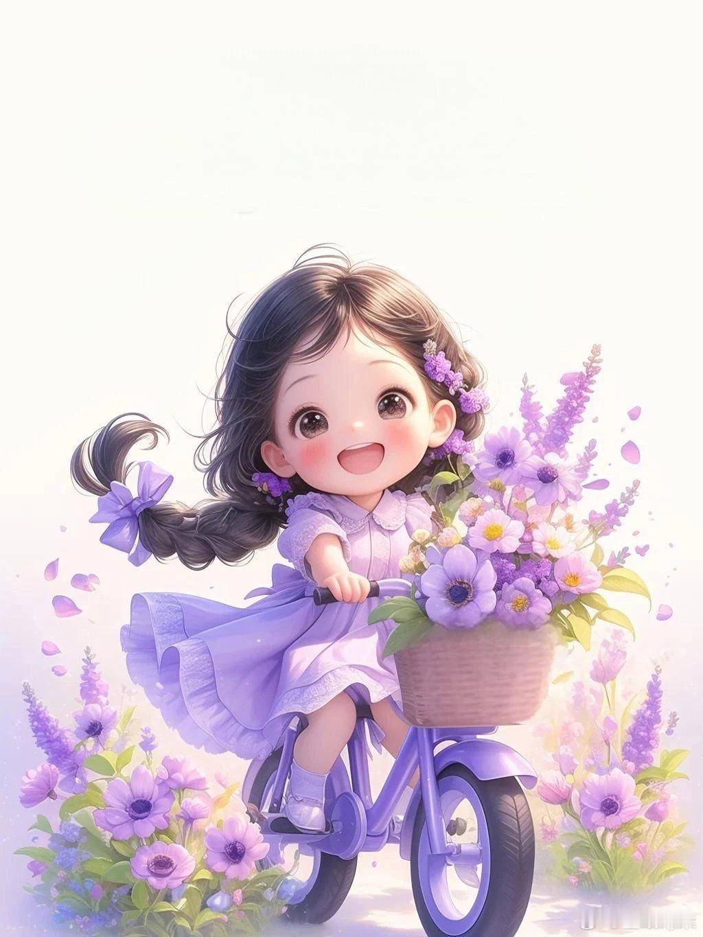 快乐女生紫色系治愈头像​​​