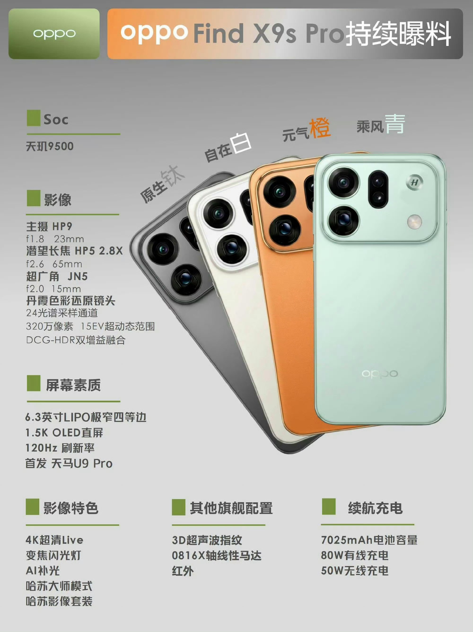 OPPO全球合作伙伴孙颖莎同款，OPPOFindX9sPro将于4月21日