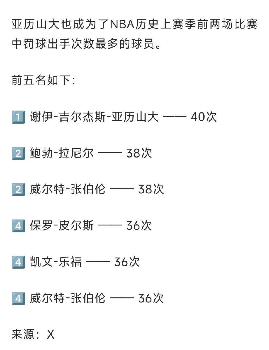 亚历山大一场比赛造了26次罚球,步行者三个后卫被罚下,还有一个躺担架抬走。不是