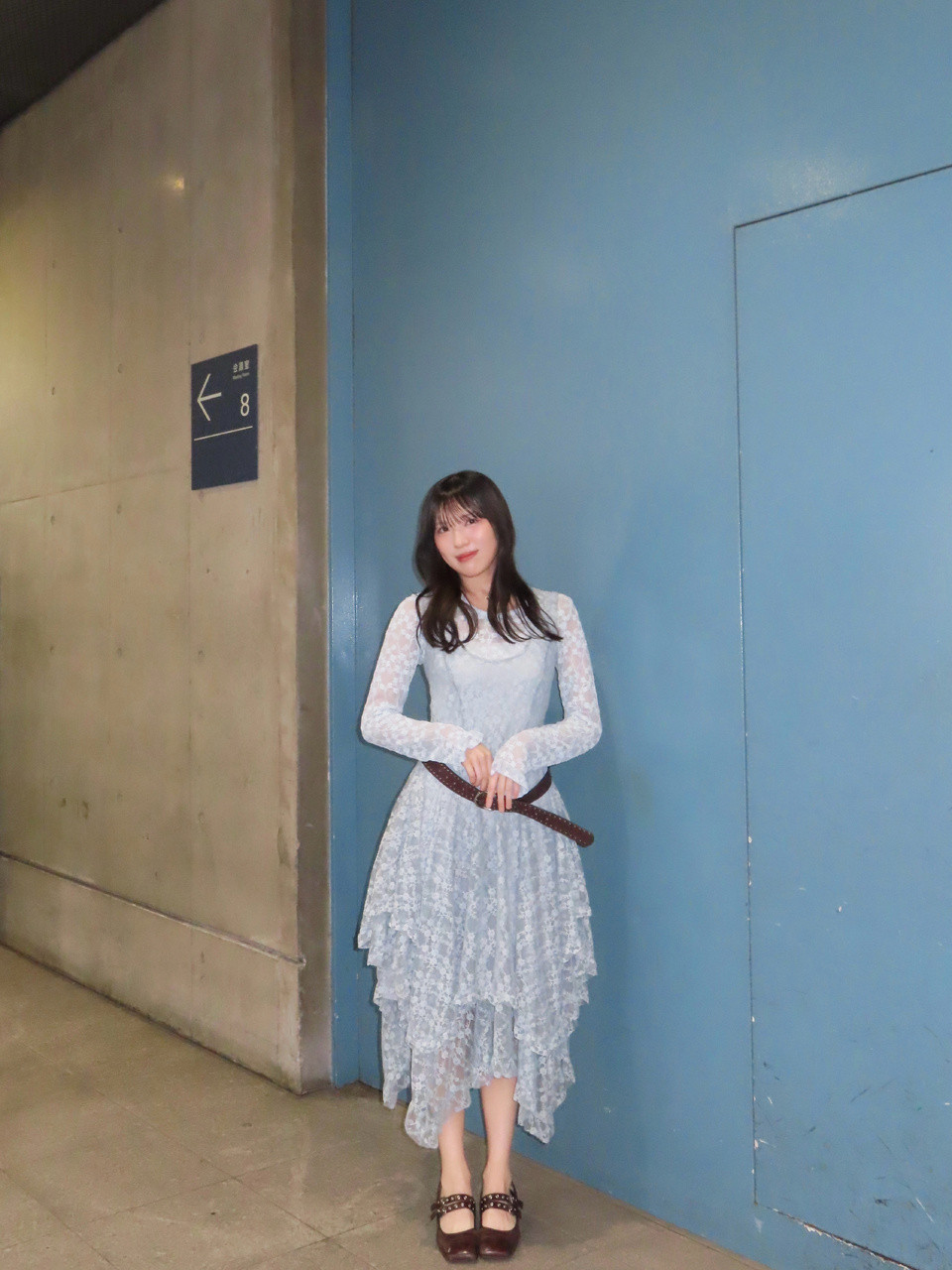 まりぃちゃん「リアミで着ようと温め続けていたワンピース、ついに着れてるんるん。「