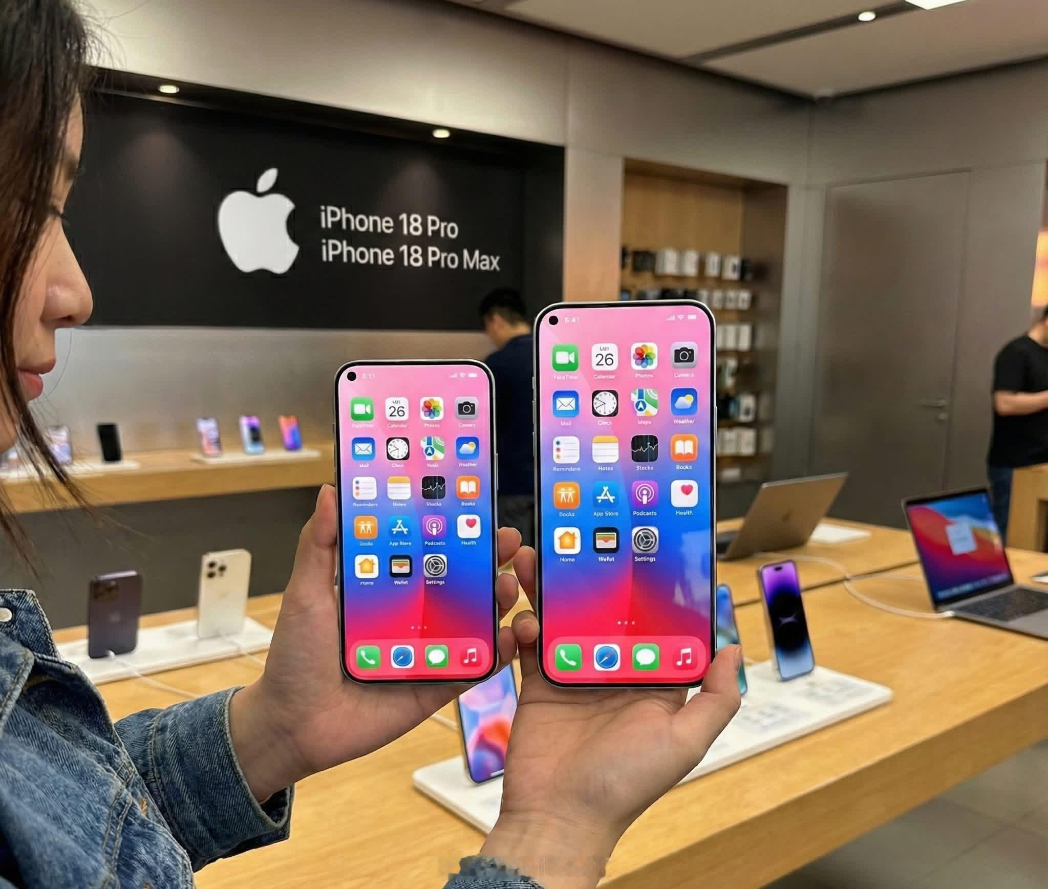 iPhone18Pro左上角挖孔设计假的，不要信，已经传了好几年了，目前距离屏下