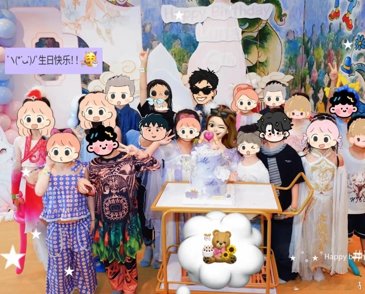 张馨月晒女儿生日派对，为女儿过6岁生日！小姑娘笑起来的样子，真的太像她爸爸林峰了