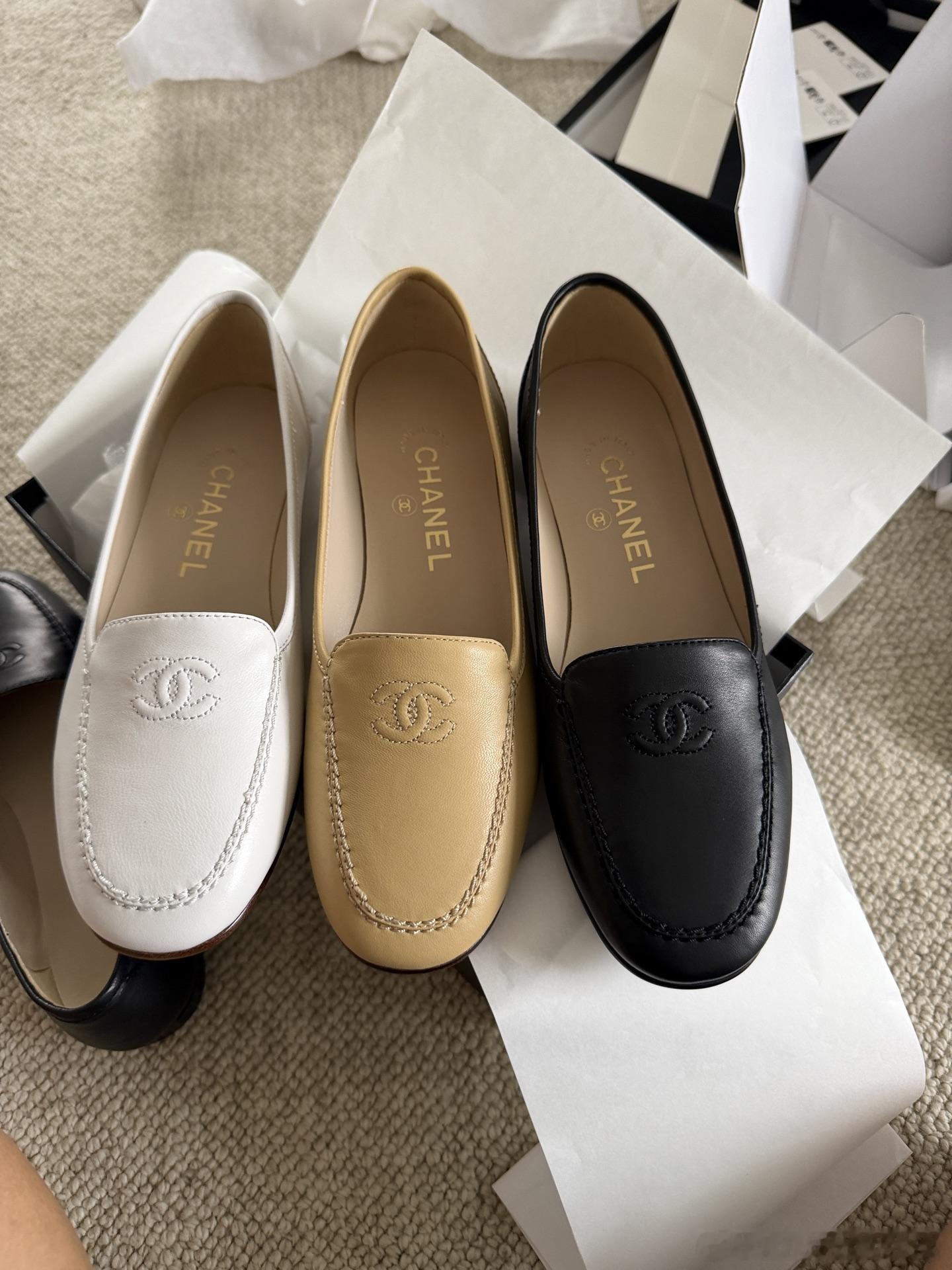 ChanelVintage中古小方头平底鞋芭蕾鞋梦中情鞋​​​