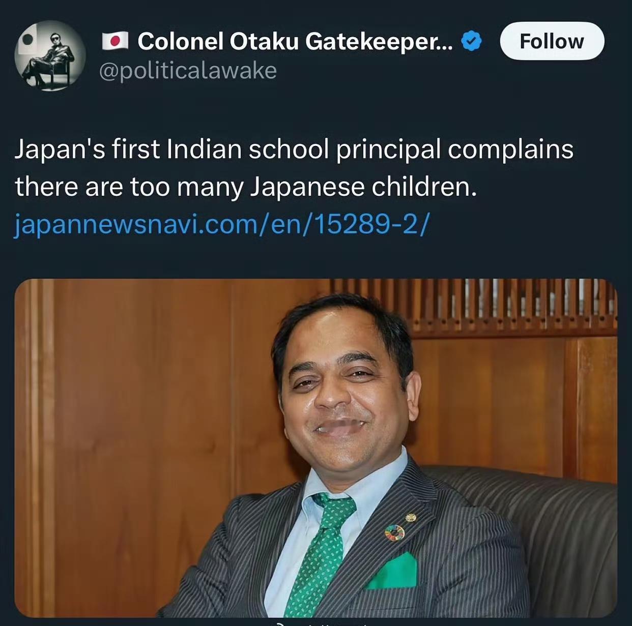 日本引入印度移民后，首位印度校长抱怨日本学生太多了印度人很团结的，一旦身居高位