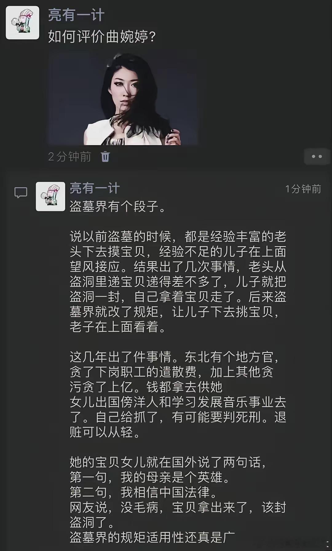 曲婉婷母亲盗墓案：一个母亲对法律的信仰与挑战​​​