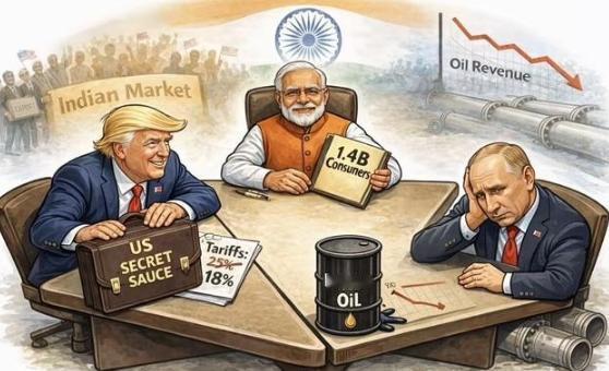 印度彻底抛下了俄罗斯，投入了美国的怀抱，看样子印度与俄罗斯之间的友谊大概率要发生