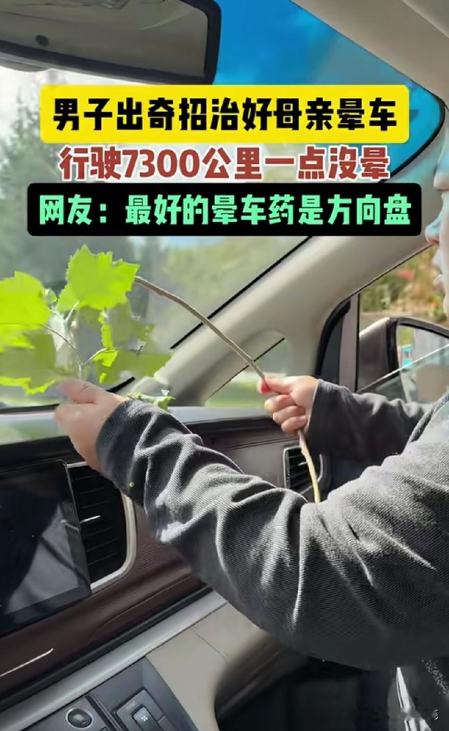 这方法对我来说没什么用[捂脸哭]因为我自己开车也晕车[笑着哭]