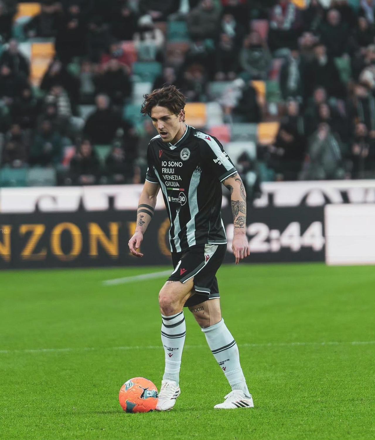 意甲第28轮，乌迪内斯客场2:2战平亚特兰大，26岁的扎尼奥洛送出一次助攻，近两