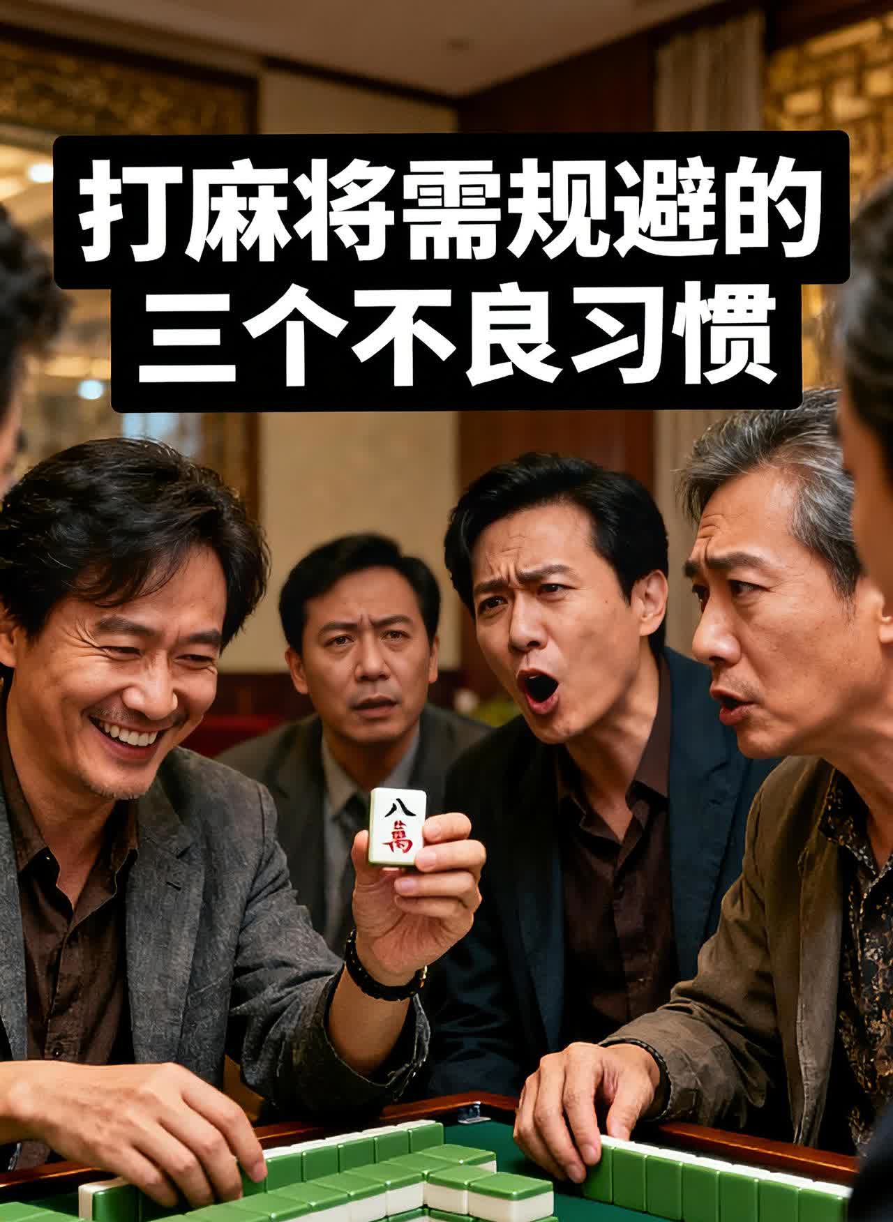 打麻将需规避的三个不良习惯一是别人胡牌后，感叹把自己牌给别人