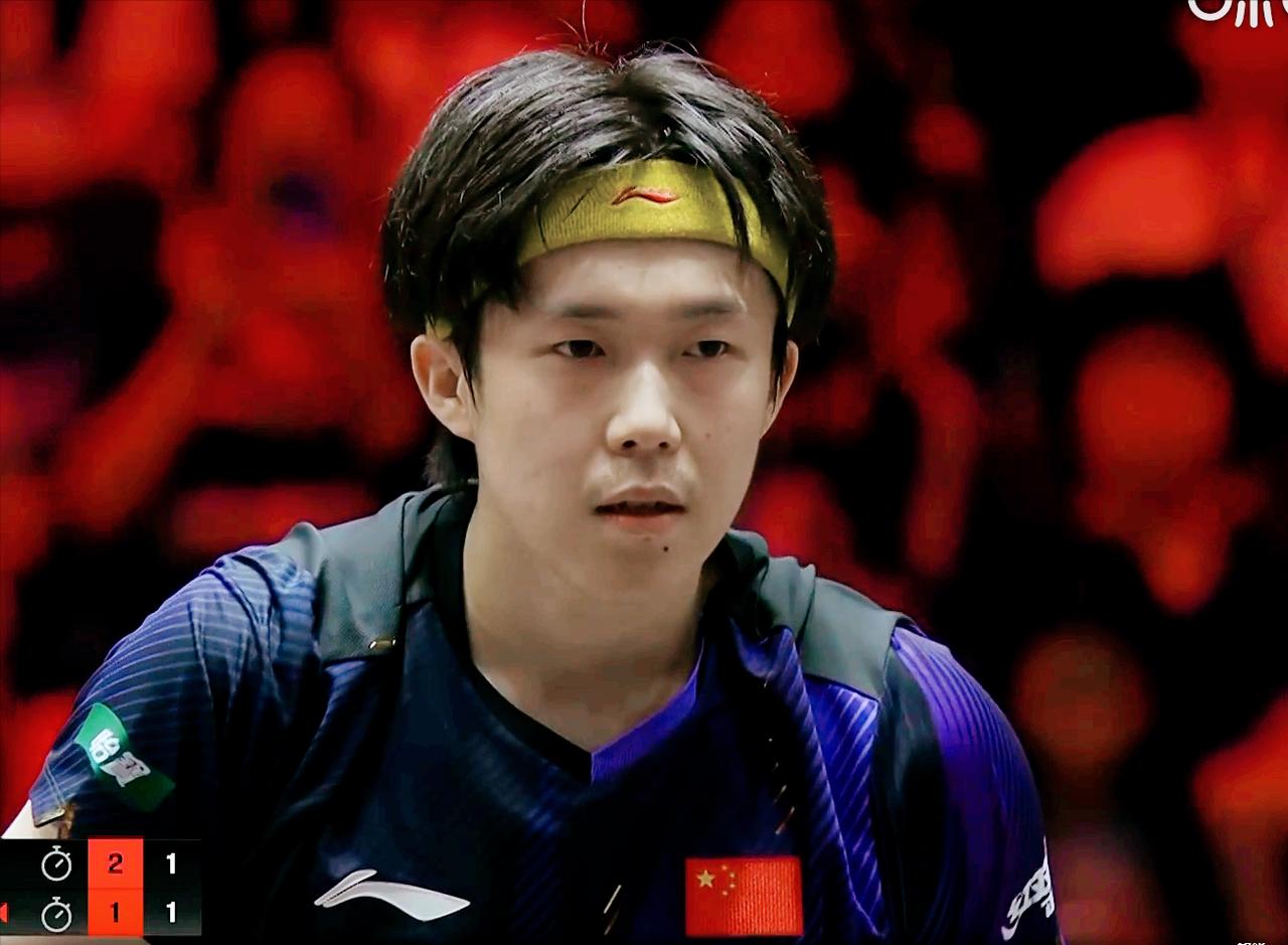 恭喜王楚钦，3:1拿下林德，再战张禹珍，为林诗栋报仇！第一局王楚钦5:11