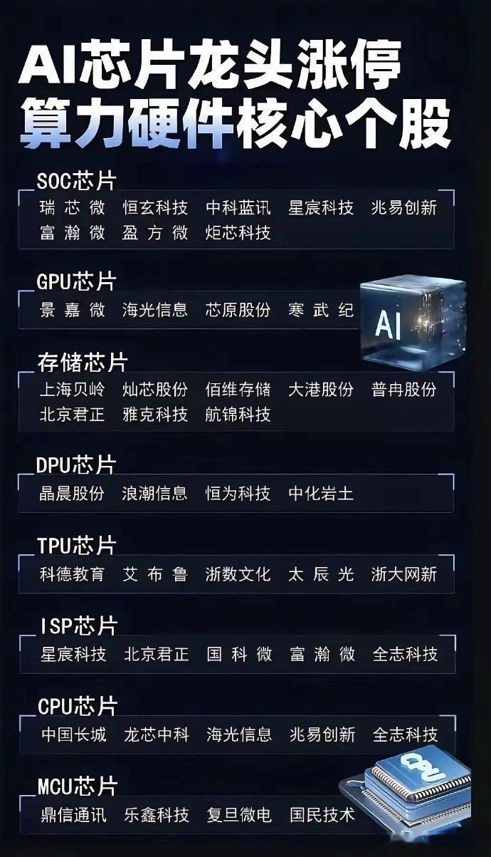 芯片半导体布局十大方向一、Asic芯片芯原股份，寒武纪，国科微，纳芯微，全志科技
