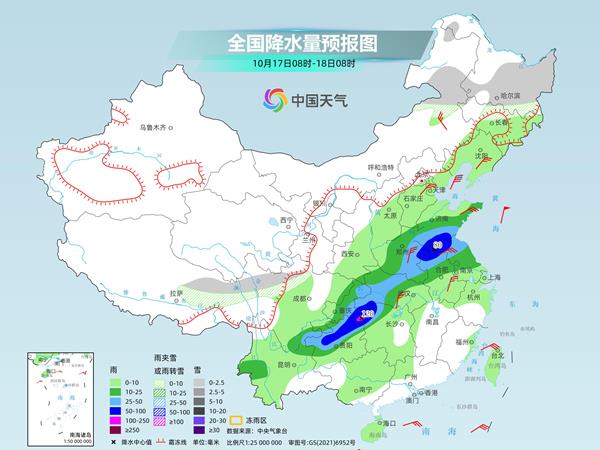 华西至黄淮将迎降雨最强时段 南北方气温陆续创新低