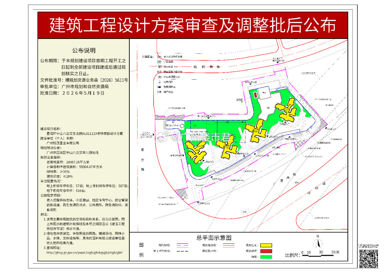 老西关杀疯了！金茂中山八新盘设计方案正式获批。  项目计容建面约 5....