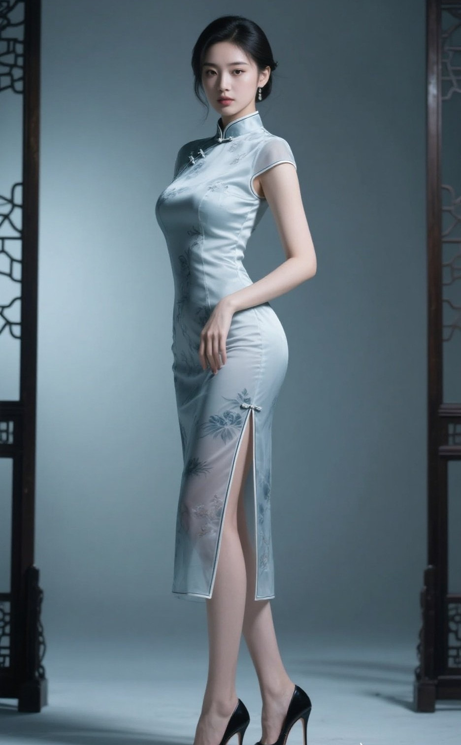 旗袍裹纤腰，回眸百媚生