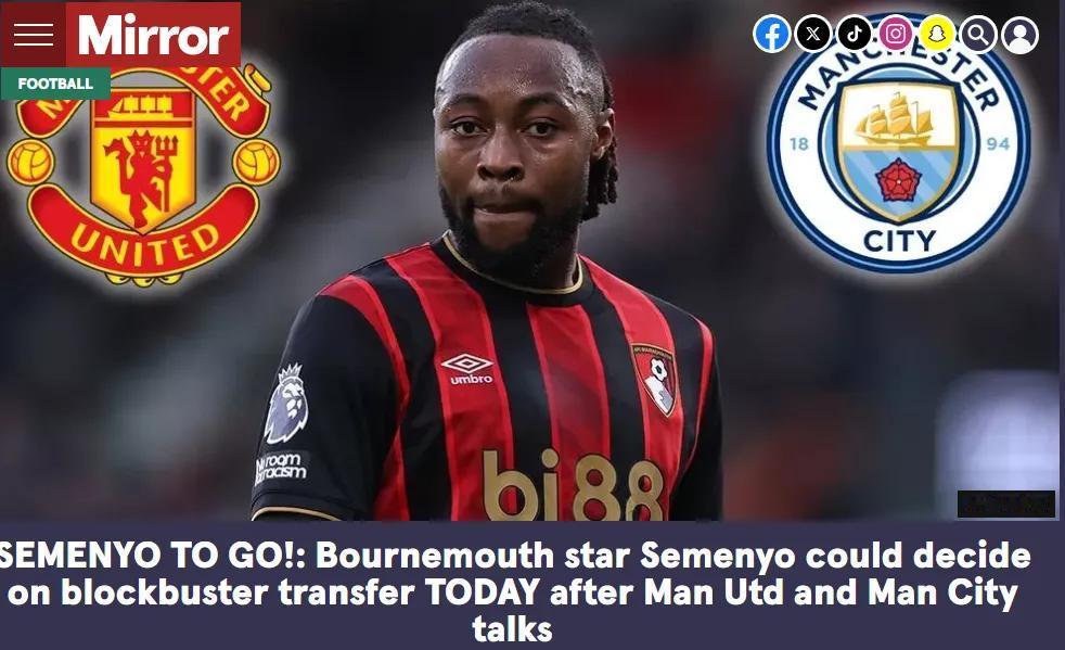 外媒说曼联打动赛门约只有一种办法，那就是钱！因为6500万英镑解约金，很多豪