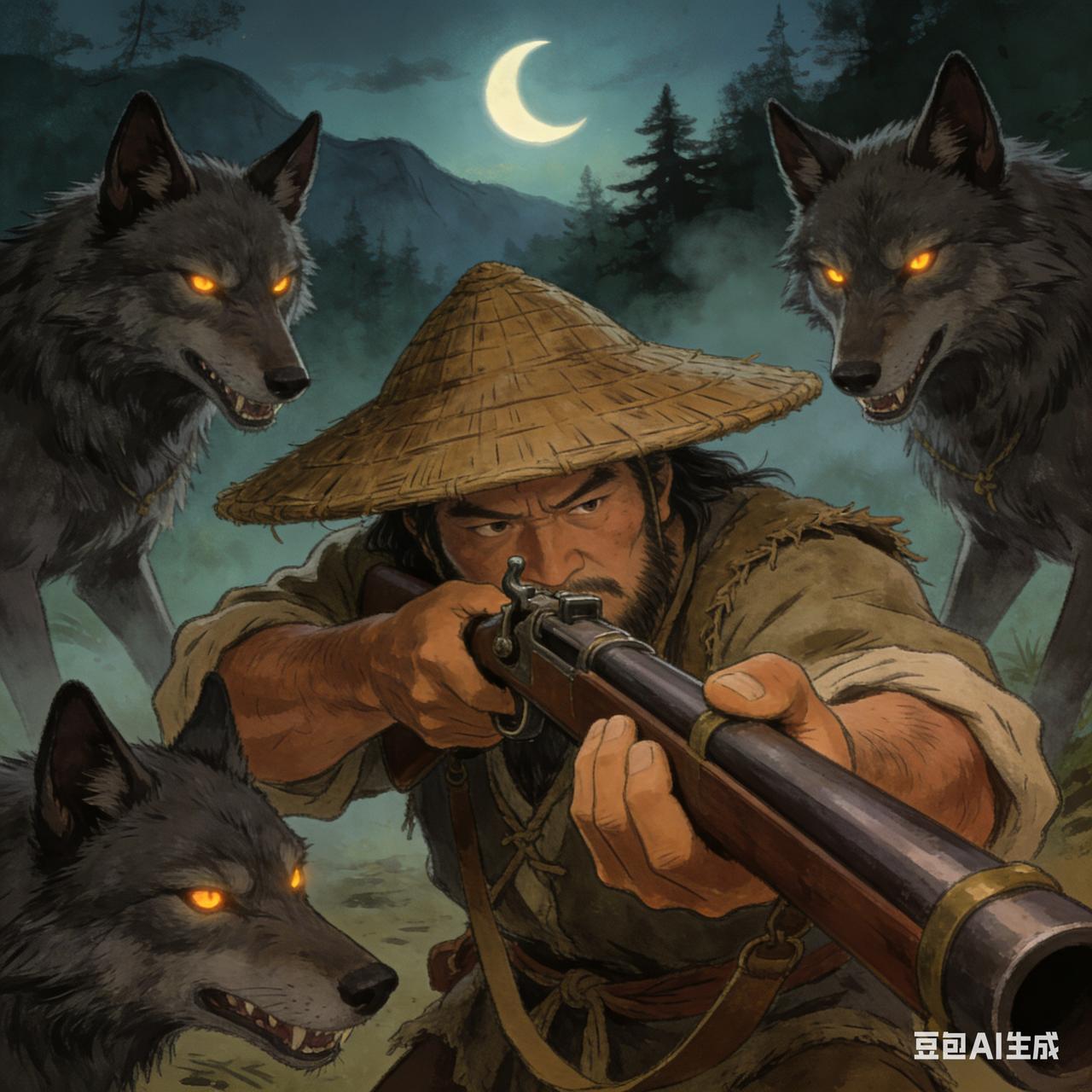 临县曾有个猎人叫平贵。一次上山狩猎，他发现了麂的踪迹，便循着足迹一路追入深谷之中