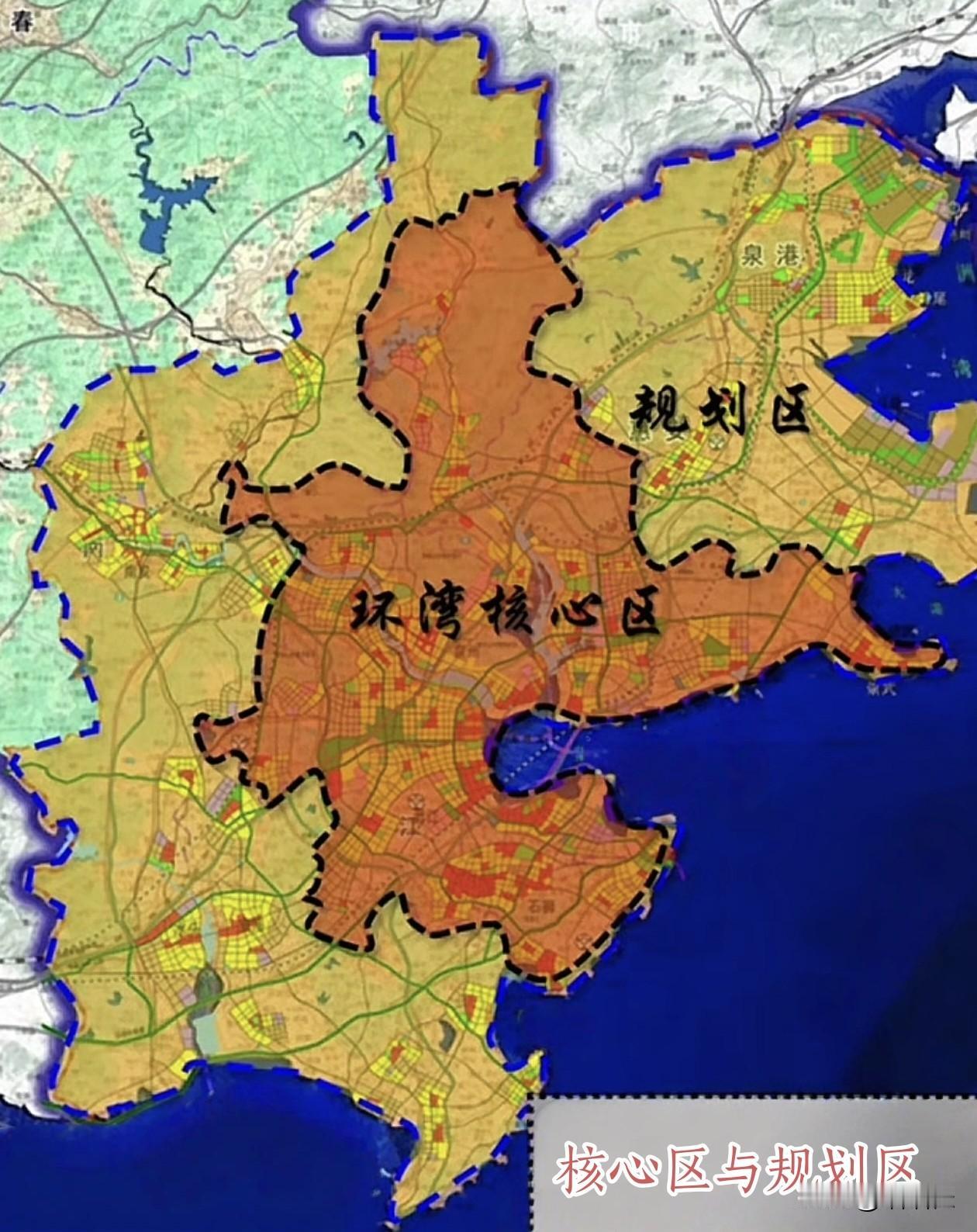 泉州环湾建设以“环湾面海、同城融合”为核心导向来推动发展。目前泉州核心区与规划