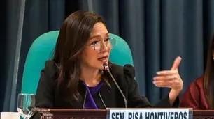 周二，菲律宾参议员丽莎·洪蒂维洛斯对可能存在的国家安全风险发出警告，此前商人约瑟