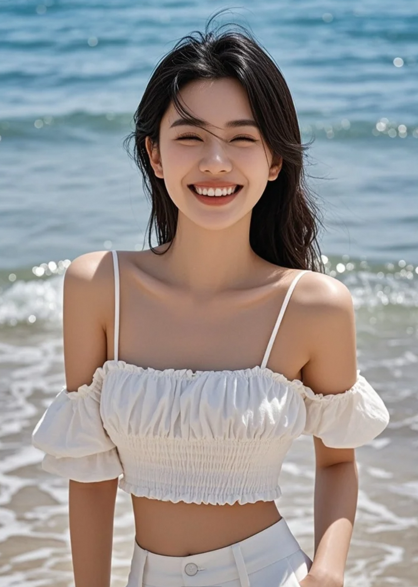 她不是风景的一部分，她是风景本身
