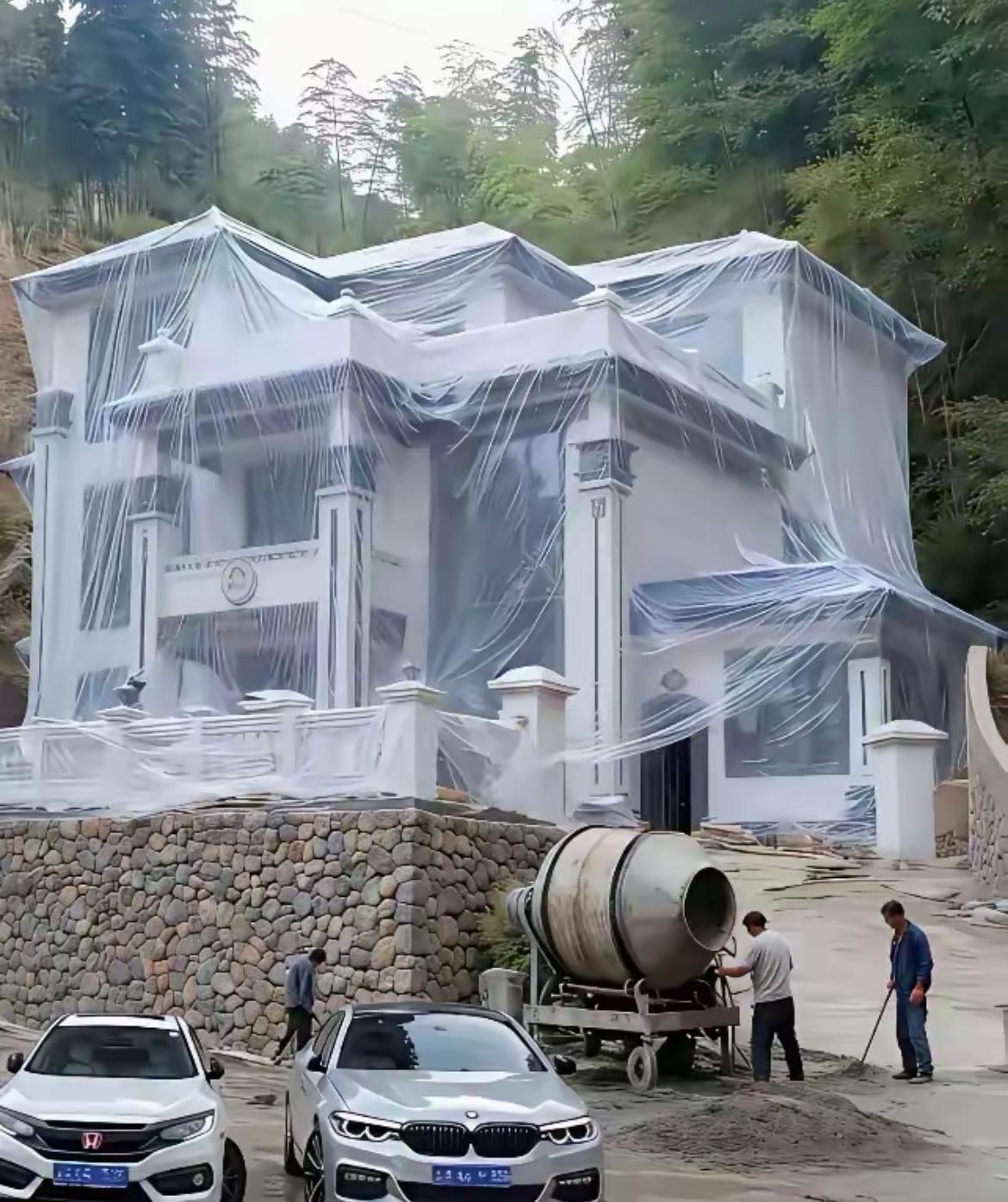 兄弟们，有没有懂的为什么这栋房子要遮挡住？