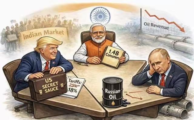 印度人一直以为特朗普给他们的是糖豆，现在才知道是羊粪。印度三哥开始动脑子，这