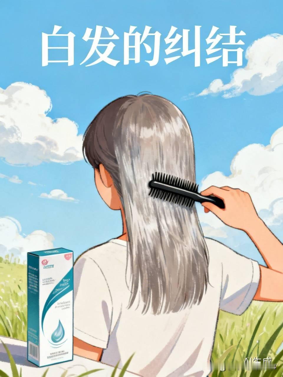 顶着一头白发，坚持了大半年，今天最终坚持不住了。我还是不能和自己的白发和解。