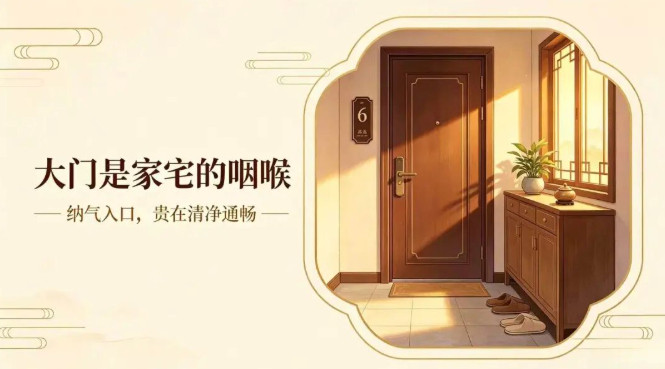 #印为玄学轩#好运#一门一风水，一宅一财运｜你的家门，藏着你整年的福气老话常说：宅安人顺，福至财来。