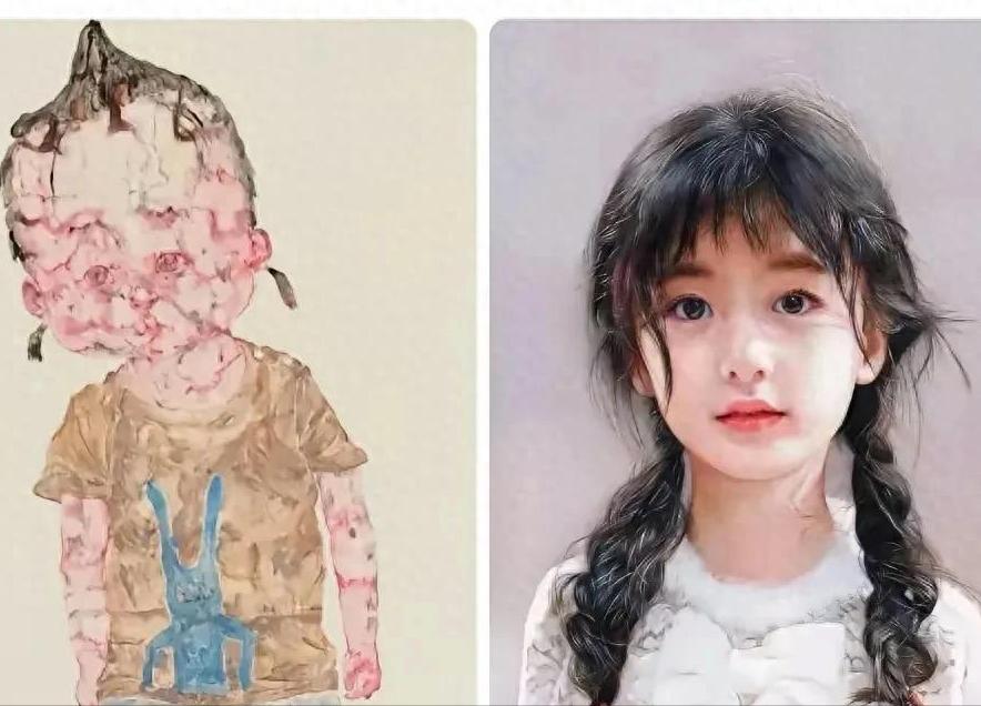 第一幅作品，是清华美院副教授丁荭的《小蓝兔》。这幅画尺寸很大，是大幅水墨创作。