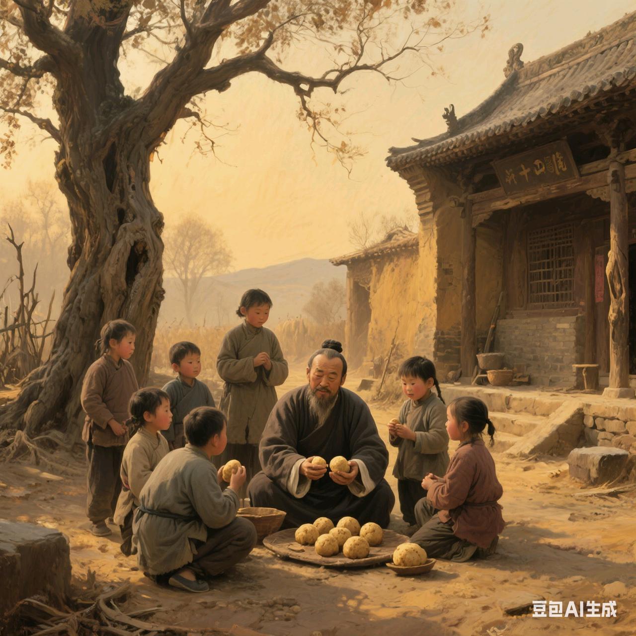 1946年夏，日头落到西山背后，百花村的炊烟才懒洋洋地升起来。邹友能蹲在灶台前