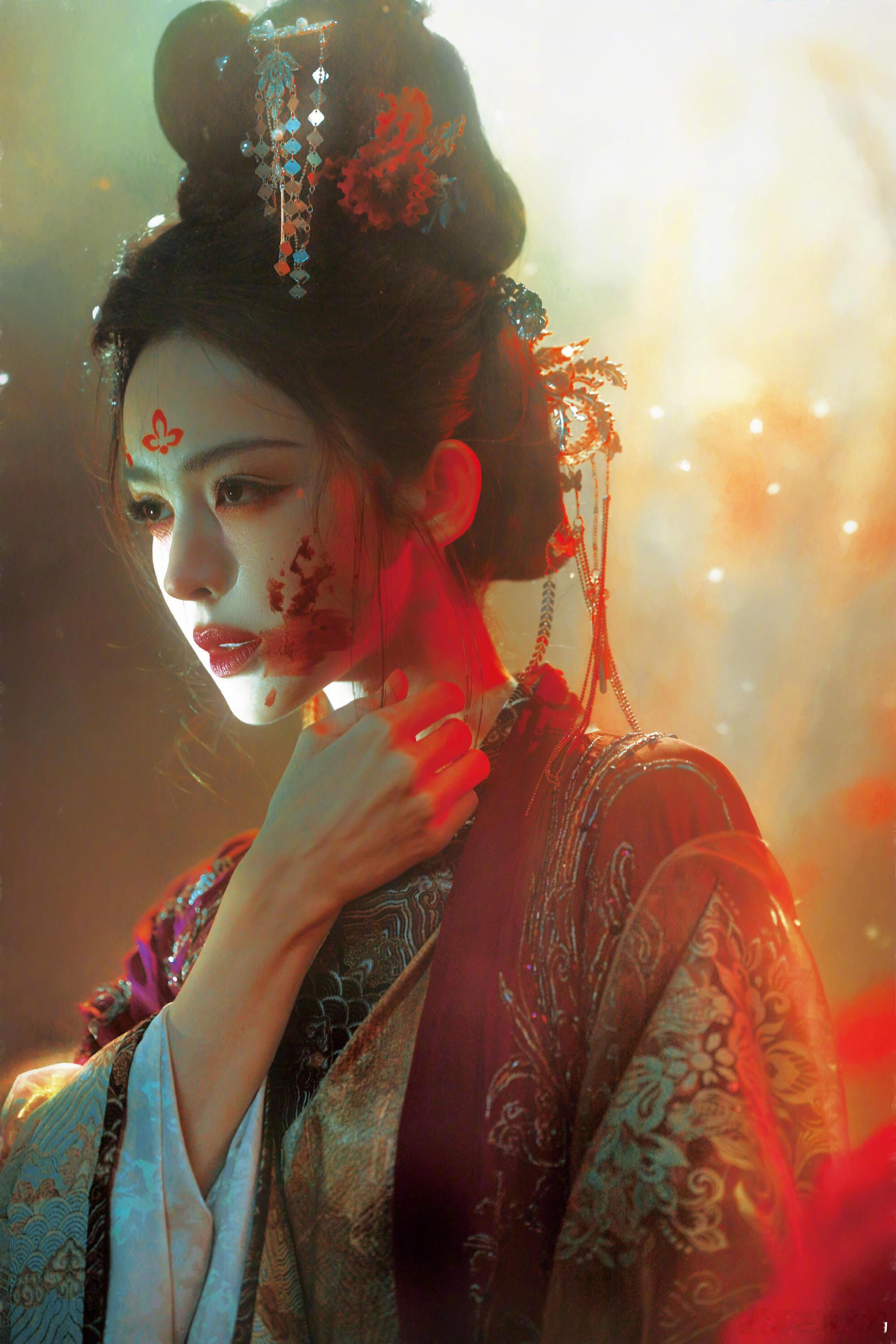 夏弃疾拍的娜扎玉茗茶骨收官写真，从此疯批美强爽大女主有脸了，女皇陛下