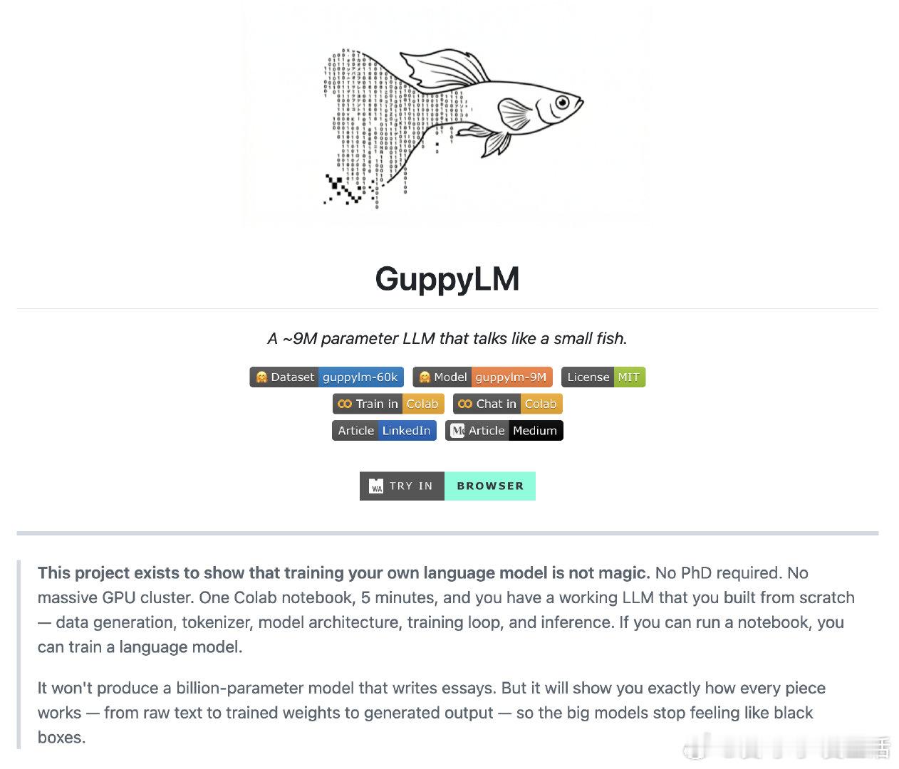 对AI和大语言模型感兴趣，想了解它到底是怎么工作的，但一看那些动辄几十亿参数
