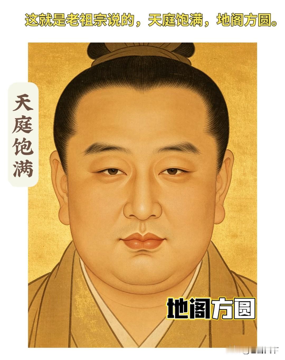 天庭饱满地阁方圆