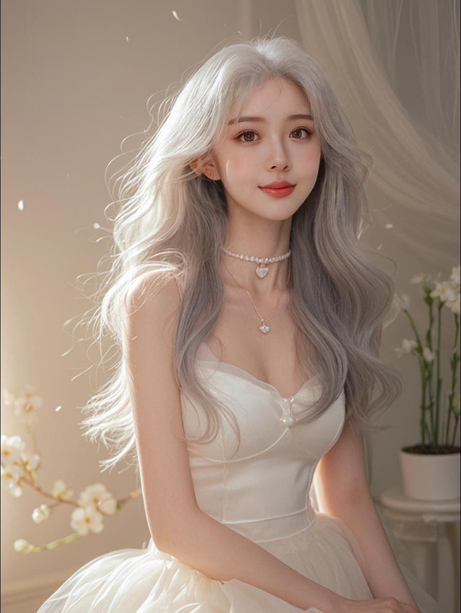 AI白裙纯欲美人 原来ai写真可以这么美 人生总得有一套ai写真吧 谁...