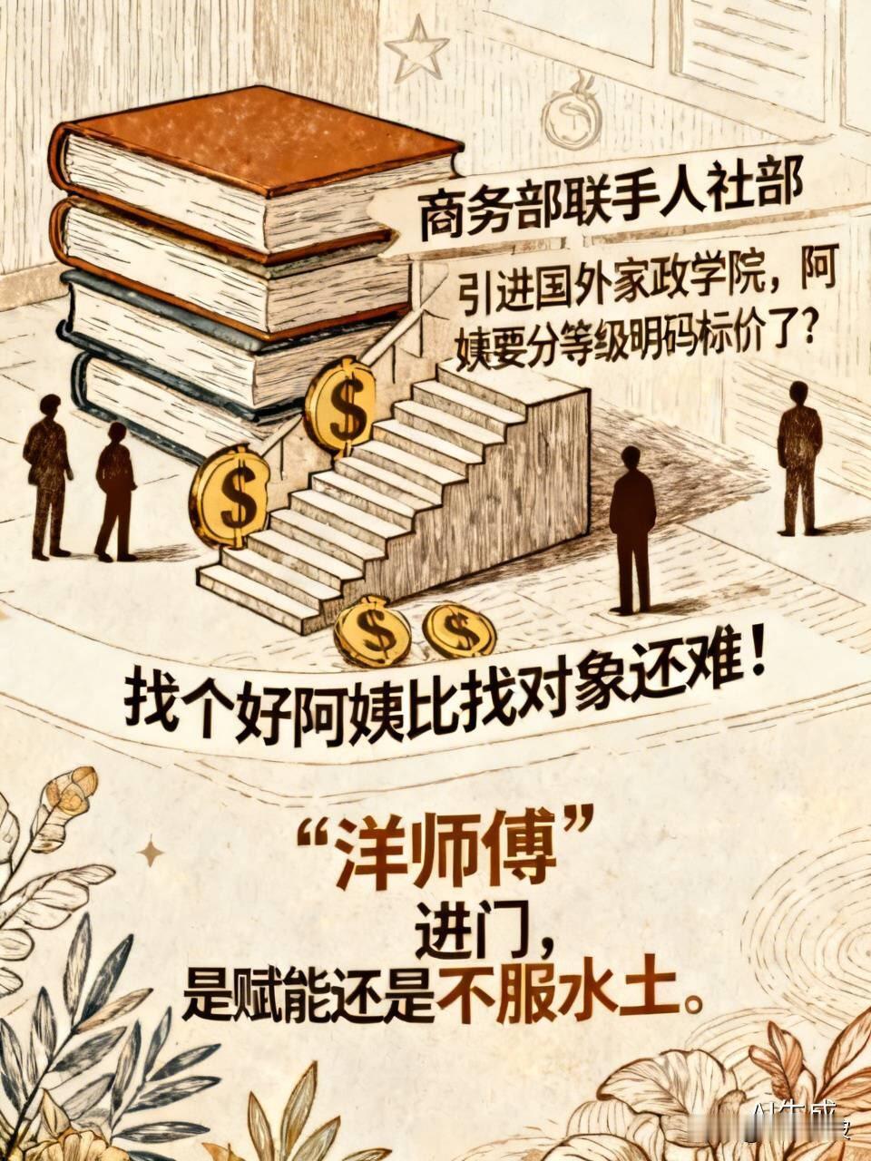 商务部联手人社部出大招：引进国外家政学院，阿姨要分等级明码标价了？“找个