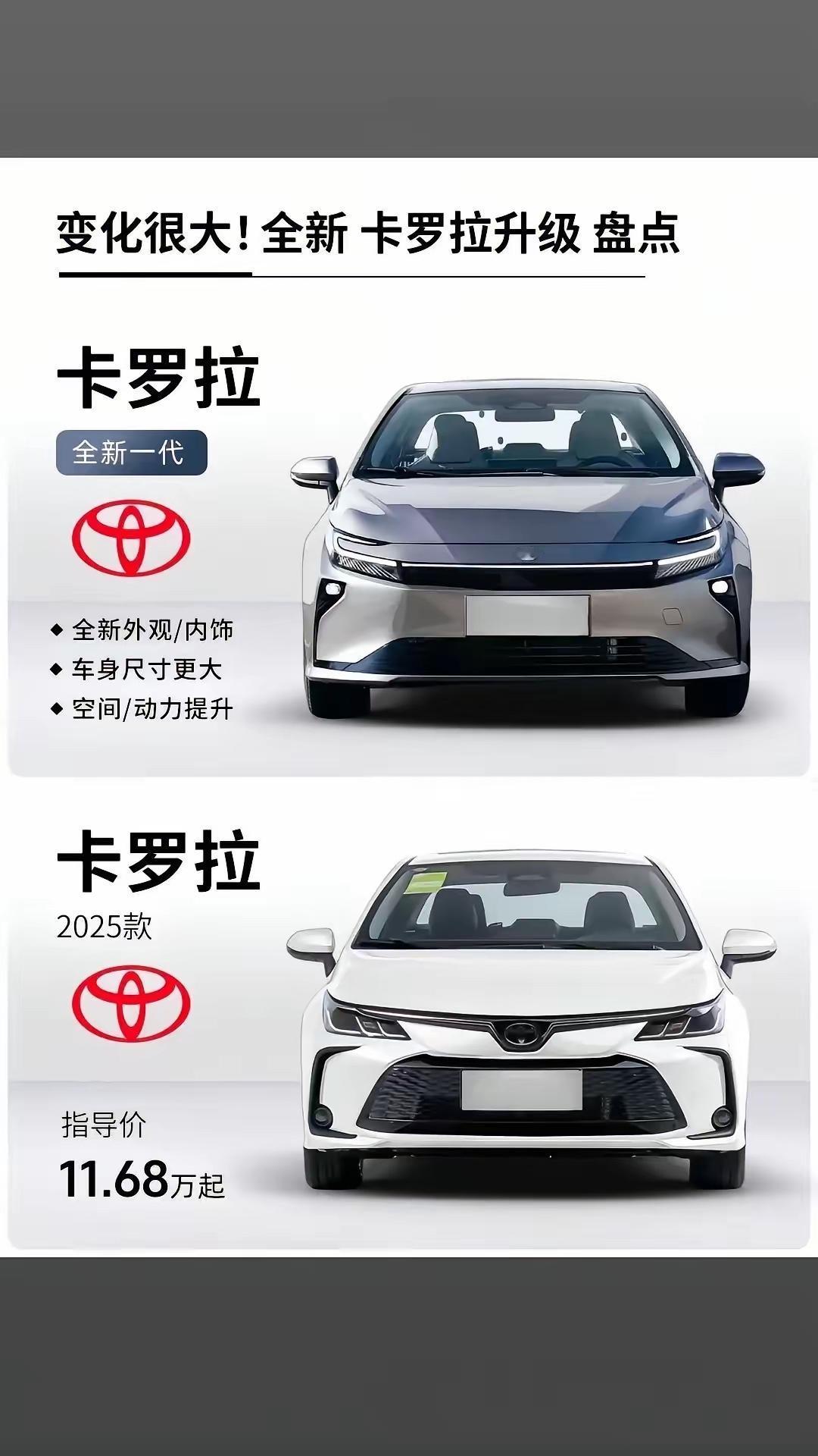 2026款卡罗拉刚上市就挺火，老款1.8L双擎精英版一口价9.88万，新款直销价