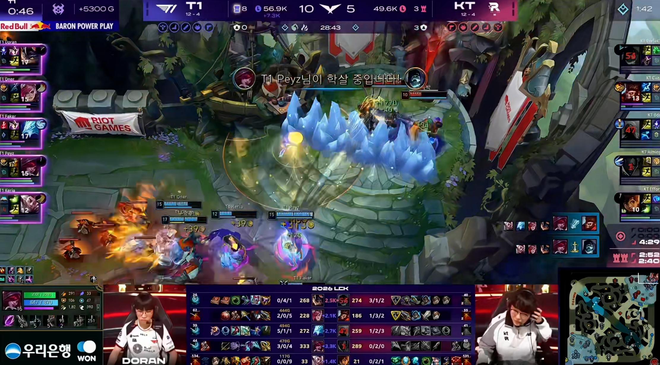【T11-0KT】Oner杀人抢龙一气呵成，KT除了抓多兰什么也不会，T1一